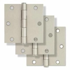 Buy ⭐ Westcraft 3-1/2 in. Steel Door Hinge in Satin Nickel (Pack of 3) 😍