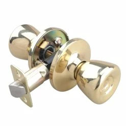 Deals 🛒 Tulip Knob Passage Door Lock in Polished Brass 🎉