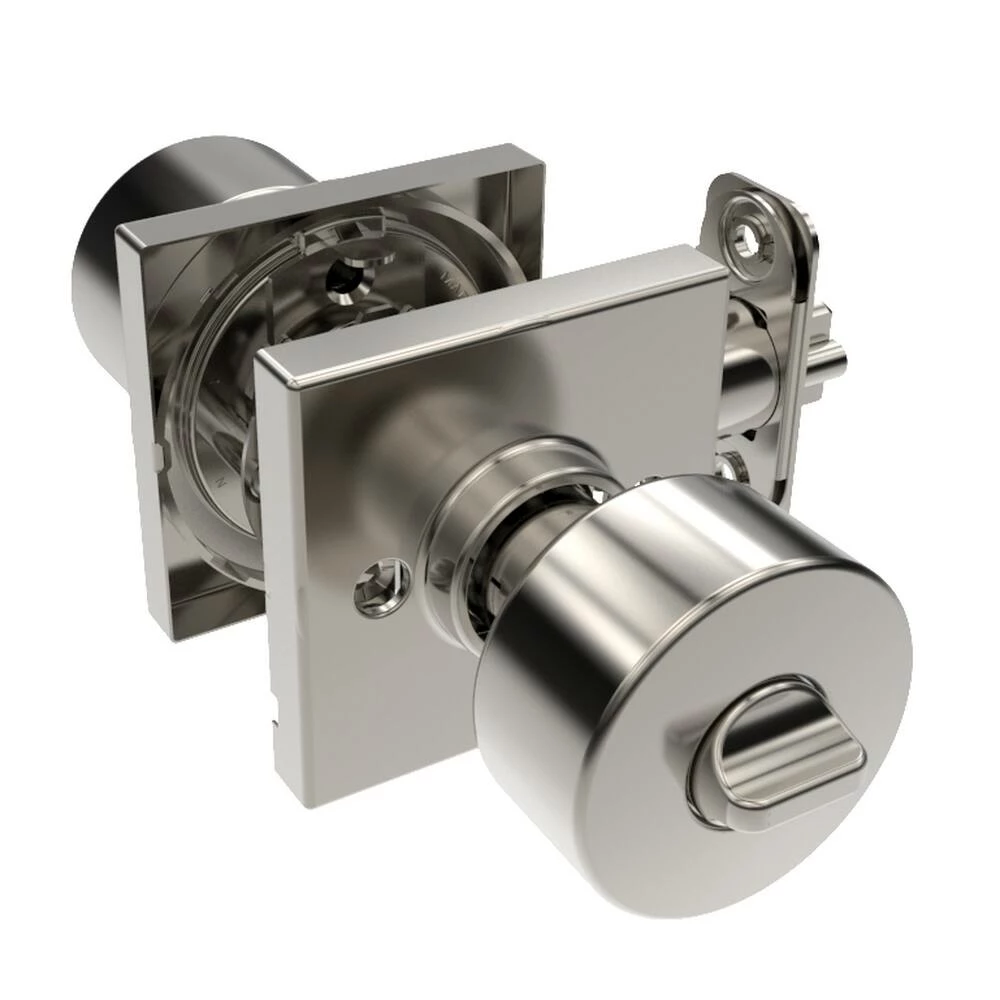 Coupon ๐ Shaker Knob Entrance Door Lock, Square Rosette in Satin Nickel ๐ 4 Coupon ๐ Shaker Knob Entrance Door Lock, Square Rosette in Satin Nickel ๐ - Image 2