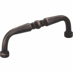 Coupon 💯 Hardware Resources Madison 3-3/8 in. 3-Hole Turn Cabinet Pull with 2-Screw in Brushed Oil Rubbed Bronze 💯