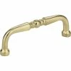 Coupon 🛒 Hardware Resources Madison 3-3/8 in. 3-Hole Turn Cabinet Pull with 2-Screw in Polished Brass ✨ -Hardware Resources Sales Query 768