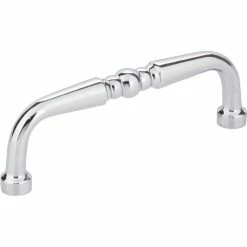 Hot Sale 😀 Hardware Resources Madison 3-3/8 in. 3-Hole Turn Cabinet Pull with 2-Screw in Polished Chrome 😉