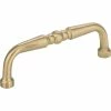 Brand new 👍 Hardware Resources Madison 3-3/8 in. 3-Hole Turn Cabinet Pull with 2-Screw in Satin Brass 🔔 -Hardware Resources Sales Query 770