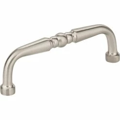 New ✔️ Hardware Resources Madison 3-3/8 in. 3-Hole Turn Cabinet Pull with 2-Screw in Satin Nickel 🧨