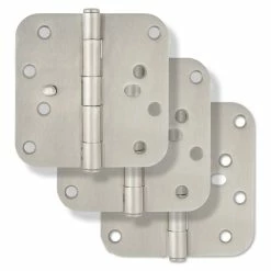 Budget 🔔 Westcraft 4 in. Steel Security Door Hinge in Satin Nickel (Pack of 3) 🎉