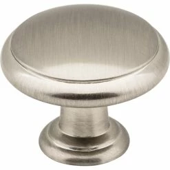 Budget 😍 Hardware Resources Gatsby 1-3/16 in. Mushroom Cabinet Knob in Satin Nickel ❤️