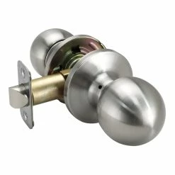 Discount 🥰 Ball Knob Passage Door Lock in Satin Nickel 🎁