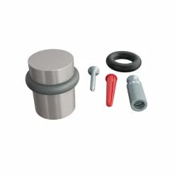 Flash Sale 👍 Westcraft Solid Brass Doorstop Floor Mounted 1.5 in. tall in Satin Nickel ❤️