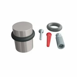 Flash Sale 👍 Westcraft Solid Brass Doorstop Floor Mounted 1.5 in. tall in Satin Nickel ❤️ -Hardware Resources Sales Query 838