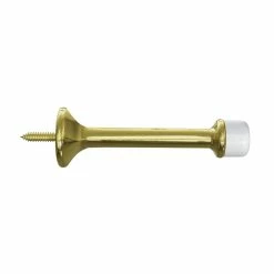 Flash Sale 🤩 Westcraft Rigid Doorstop 3 in. Thin Profile in Polished Brass (Pack of 10) ✔️