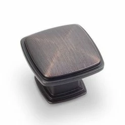 Outlet 🎁 Hardware Resources Square Cabinet Knob in Brushed Oil Rubbed Bronze 🎉