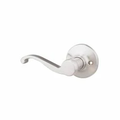 Hot Sale 👏 Closed Scroll Lever Left Hand Dummy Door Lock in Satin Nickel 👍