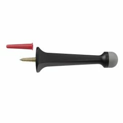 Hot Sale 👍 Westcraft Solid Brass Rigid Doorstop 3 in. Round Profile in Matte Black 😉