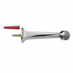 Discount 😍 Westcraft Solid Brass Rigid Doorstop 3 in. Round Profile in Polished Chrome 🎁