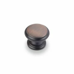 Promo 🧨 Hardware Resources Cordova 1-3/8 in. Diameter Knob in Dark Brushed Antique Copper with One Screw 👍