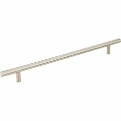 Discount 🧨 Hardware Resources Naples 336 mm. Cabinet Bar Pull Beveled Both Ends with 2-Screw in Satin Nickel 👍