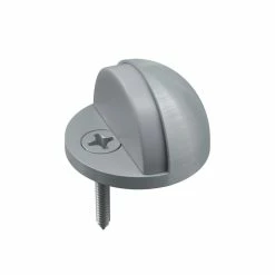 Cheap 🎁 Westcraft Solid Brass Doorstop Floor Mounted in Satin Chrome ⭐