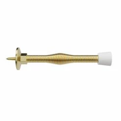 Cheapest 😀 Westcraft Spring Doorstop 3 in. Thin Profile in Polished Brass (Pack of 10) 🌟